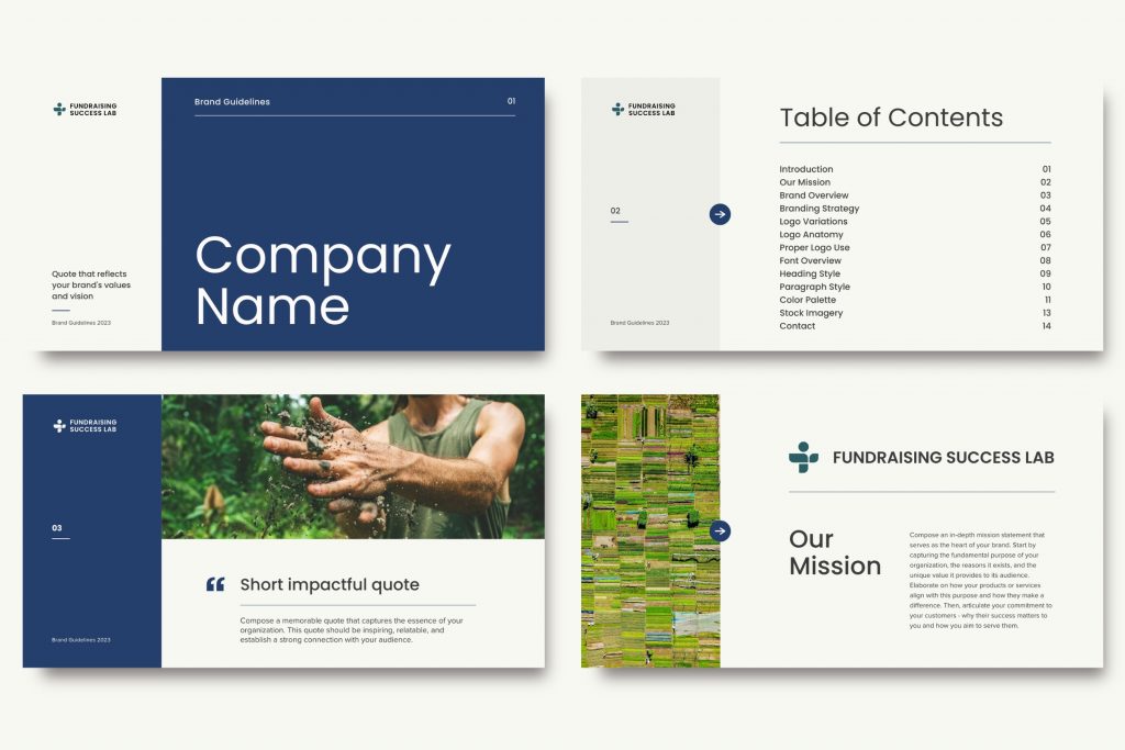 Nonprofit Brand Guidelines free template